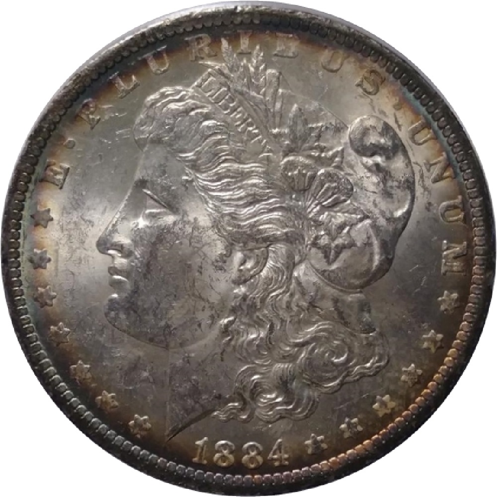 1884-O-Toned-Morgan-Silver-Dollar
